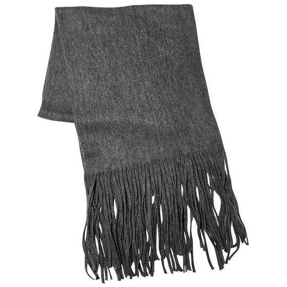 New Lucky Brand gray scarf, Grey fringe scarf - Picture 2 of 6